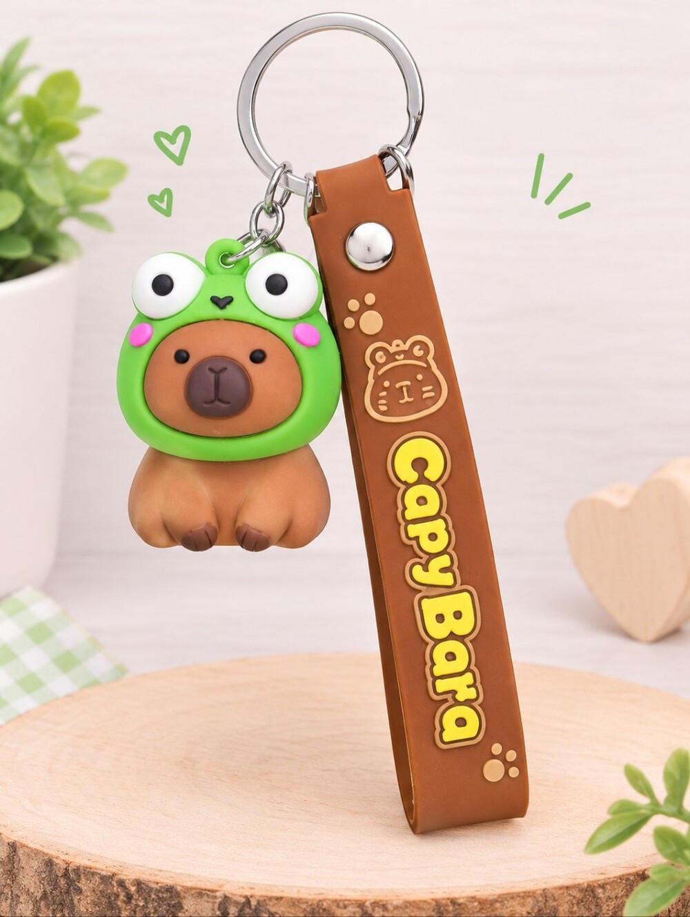 Keroppi Capybara Keychain